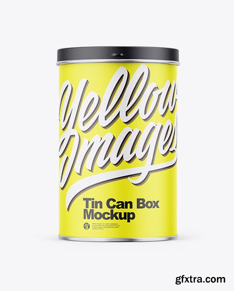 Matte Tin Can Box Mockup 82766