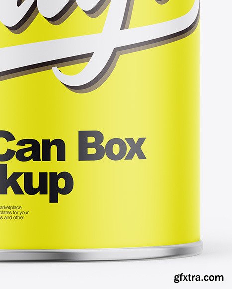 Matte Tin Can Box Mockup 82766