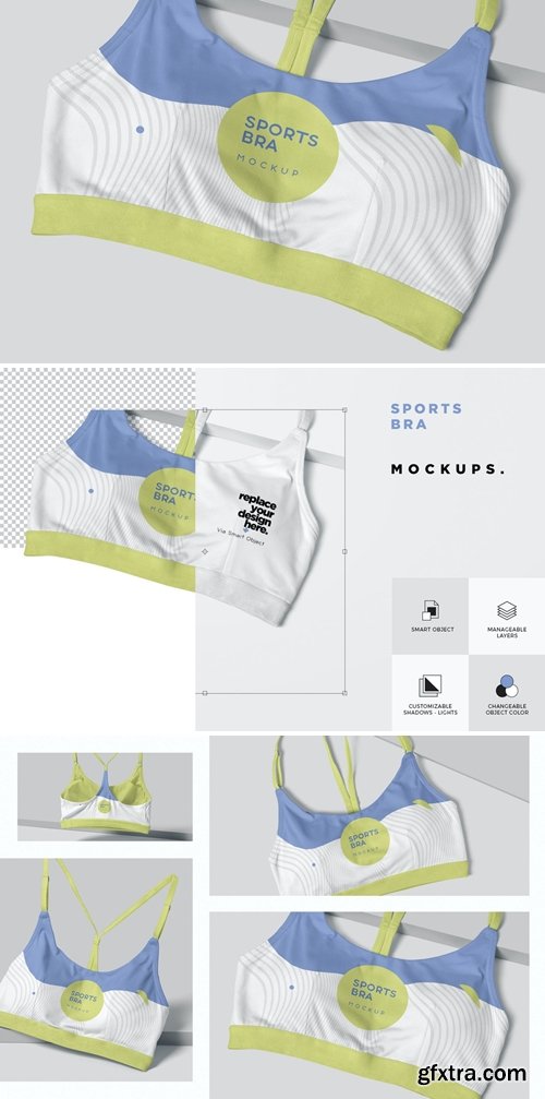 Y Back Sports Bra Mockups