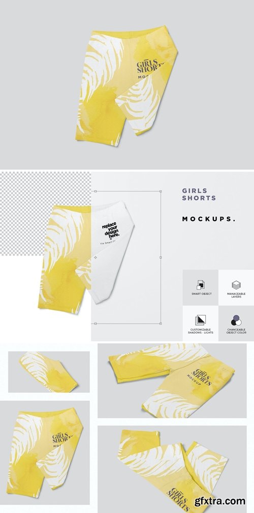 Girls Shorts Mockups