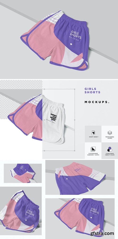 Female Shorts Mockups