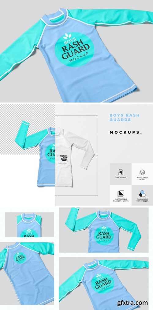 Boys Rash Guard Mockups