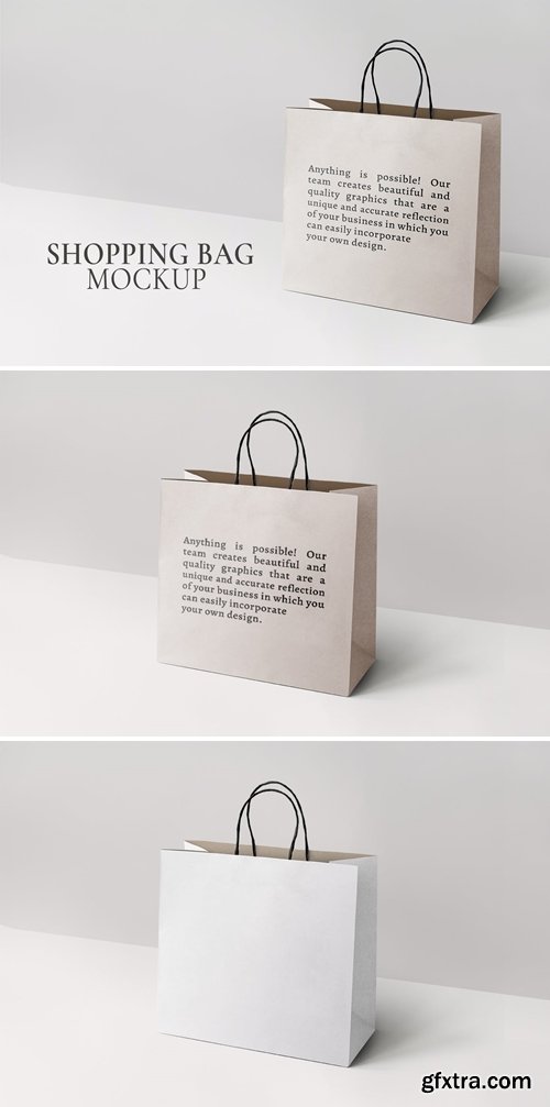 Paper shopping bag mockup