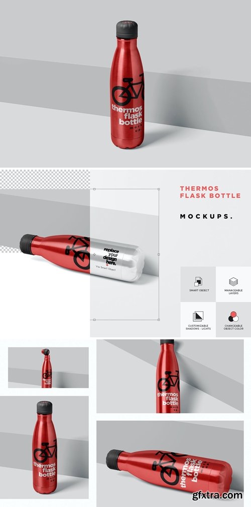 Vacuum Flask Bottle Mockups