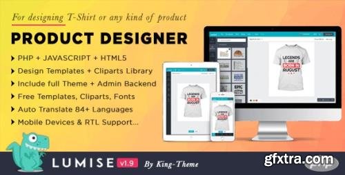 CodeCanyon - Product Designer for PHP Standalone | Lumise v1.9.6 - 21069158