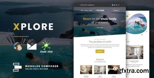 ThemeForest - Xplore v1.0 - Responsive Email Theme for Hotels, Booking & Traveling with Online Builder - 32005397