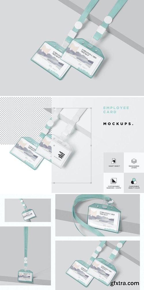 Horizontal Employee Card Mockups