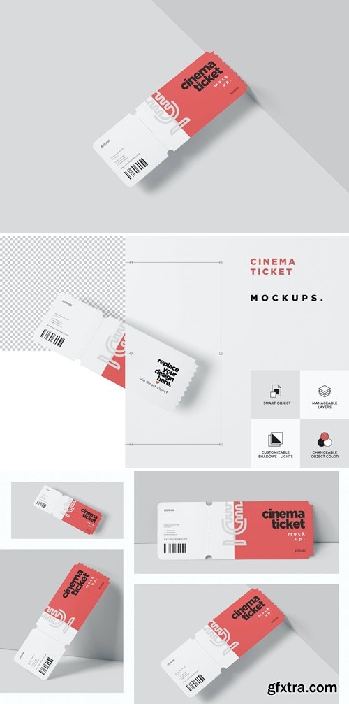 Cinema Ticket Mockups