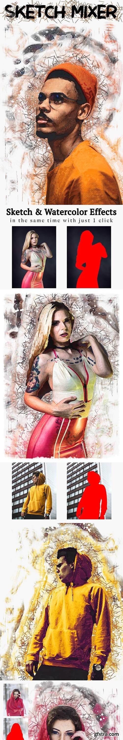 GraphicRiver - Sketch Mixer Photoshop Action 25784446