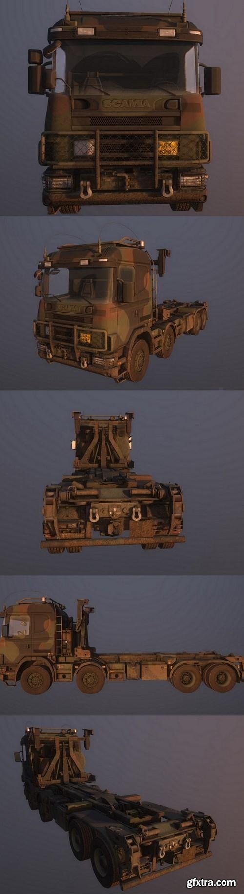 Scania Military Truck 3d Model