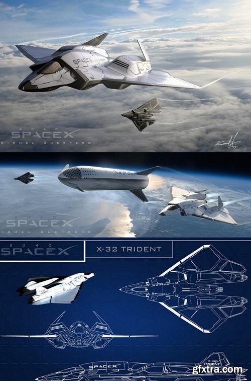 Space X-32 TRIDENT Star Fighter 2040