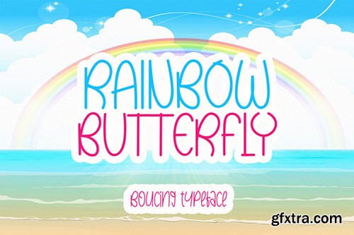 Rainbow Butterfly Font 