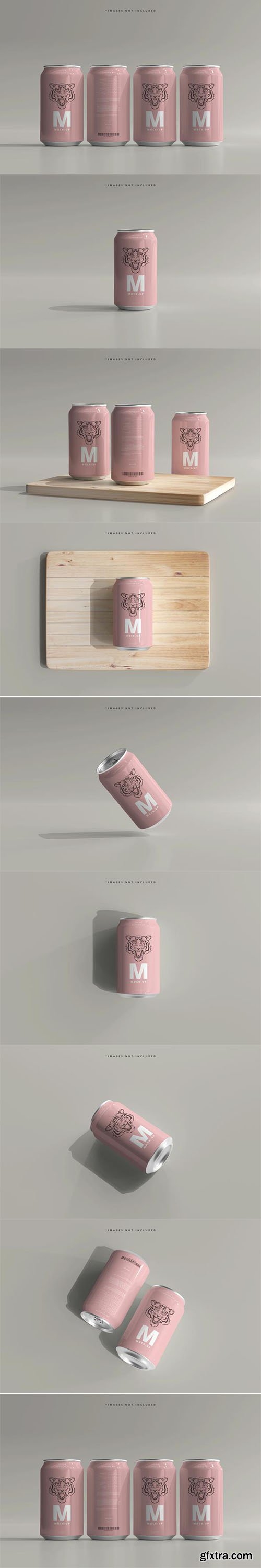 330ml medium size soda or beer can mockup