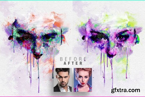 CreativeMarket - Canvas Color Paint Photo Template 4631437