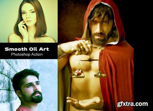 CreativeMarket - Smooth Oil Art Photoshop Action 4934479