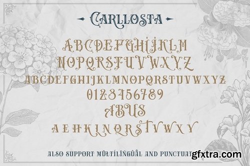 Introducing, Carllosta, a Victorian style font