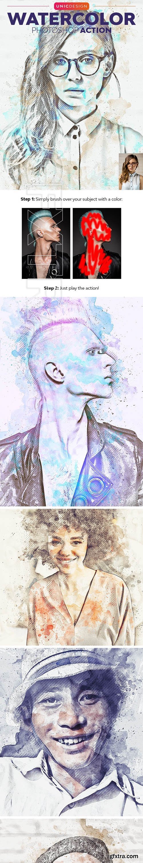 GraphicRiver - Watercolor Photoshop Action 25589344