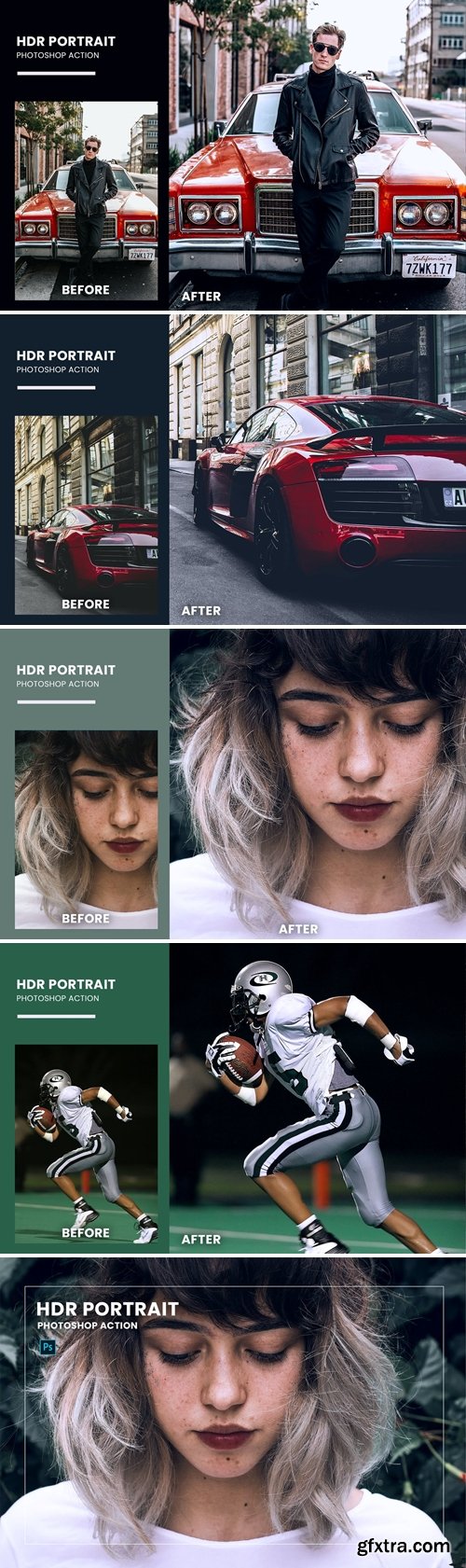 HDR Portrait Photoshop Action