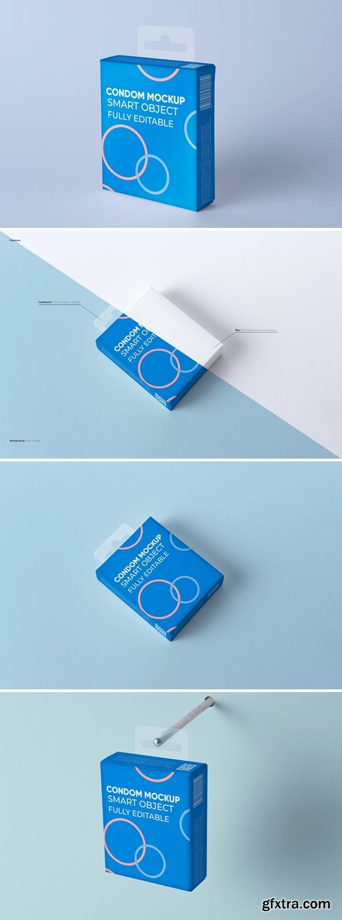 Condom Hanging Box Mockup