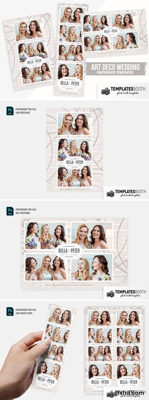 Cream Wedding Photo Booth Template