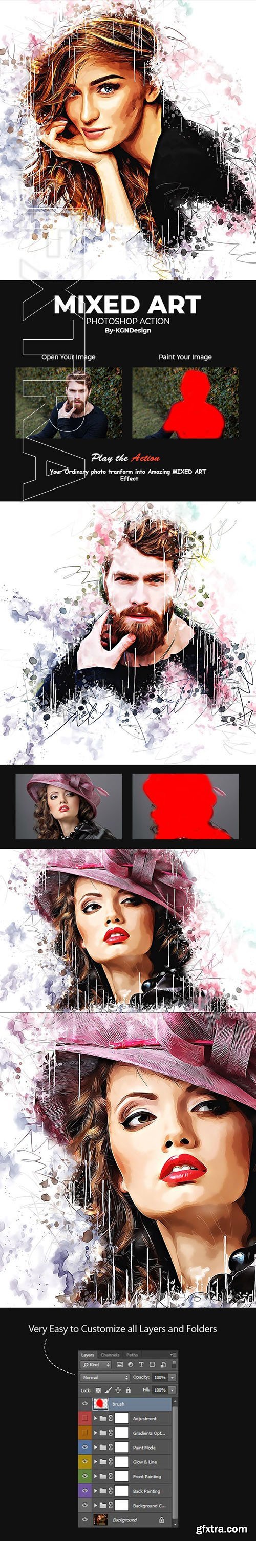 GraphicRiver - Mixed Art Photoshop Action 22475807