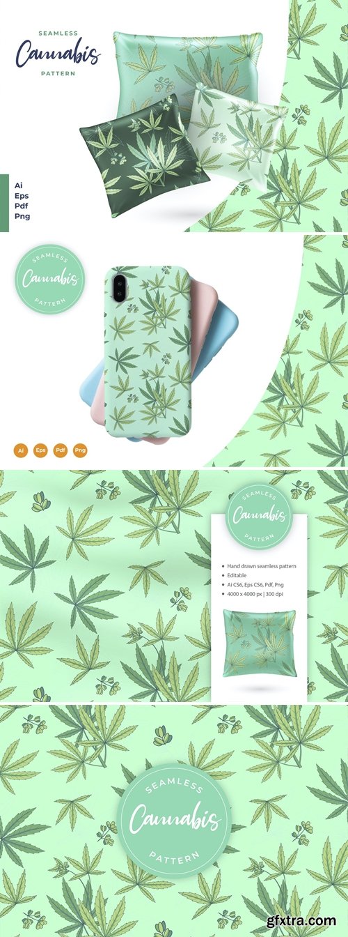 Seamless Cannabis Pattern