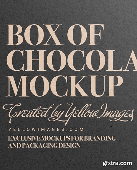 Kraft Paper Box of Chocolate Sweets Mockup 83331