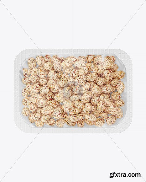 Tray With Sesame Coated Peanuts Mockup 82579