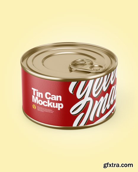 Tin Can With Pull Tab Mockup 82417