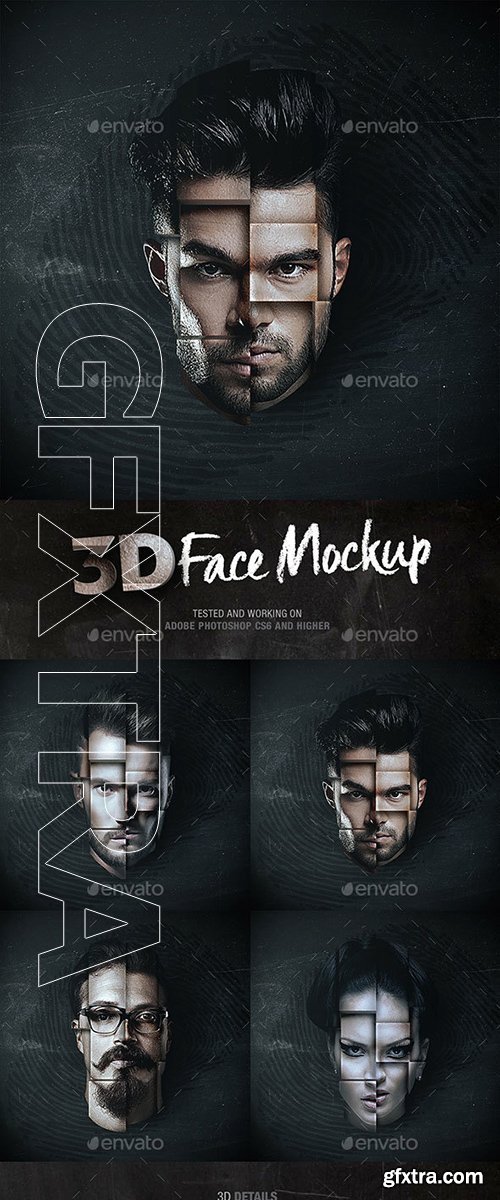 Graphicriver - 3D Face Mockup 22149241