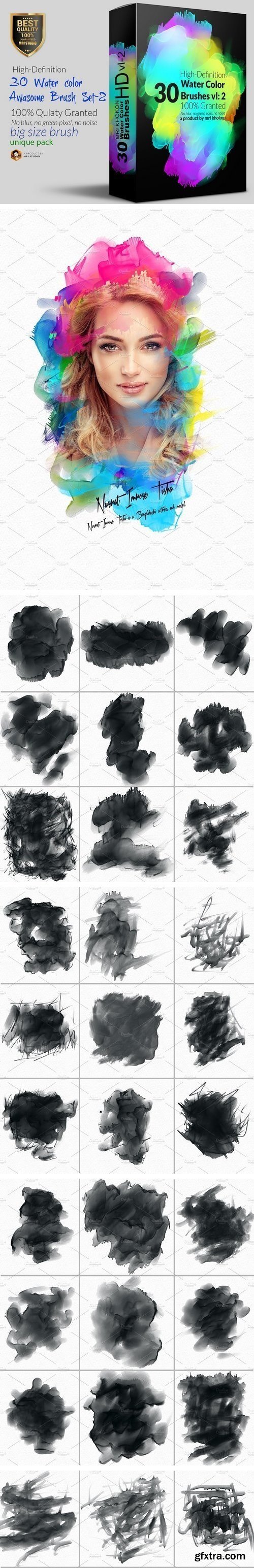 CM - Hi-Res Water color PS Brush Set-2 1498779