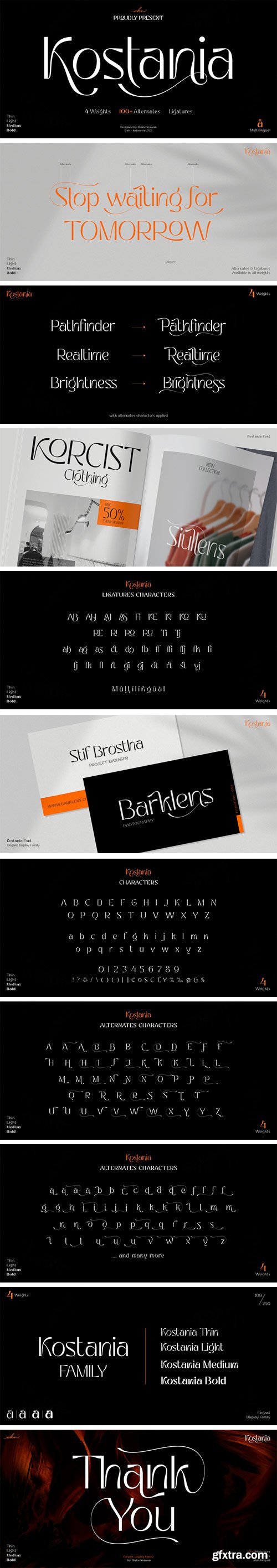 Kostania Font Family