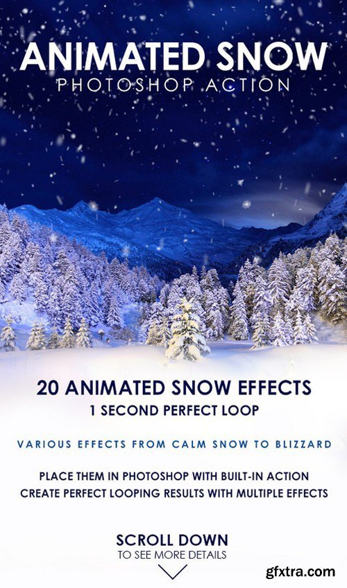 Graphicriver - Animated Snow Photoshop Action 19429039