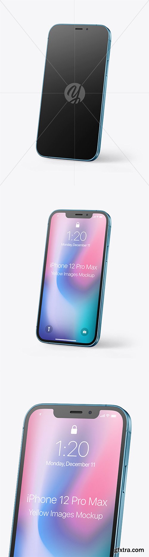 Apple iPhone 12 Pro Max Pacific Blue Mockup 79808