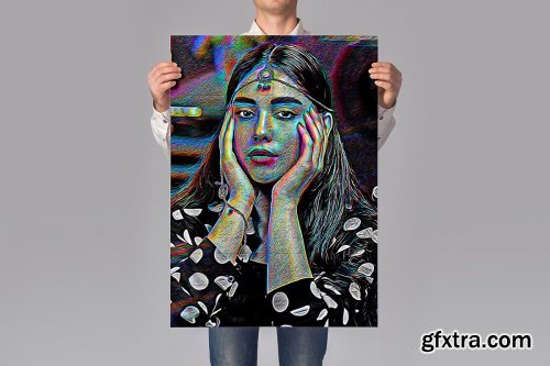 CreativeMarket - Colorful Paint Art Photoshop Action 4485687