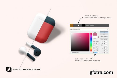 CreativeMarket - Airpod Case Mockup 4758839