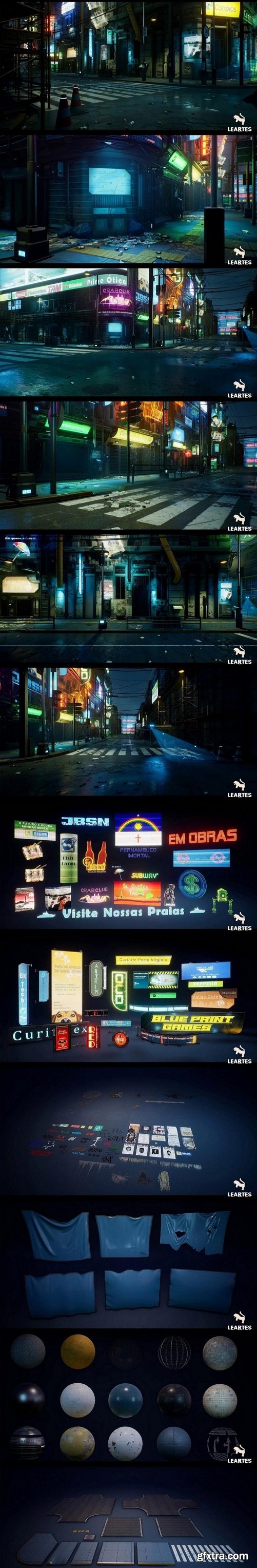 Unreal Engine – Cyberpunk City Recife Environment