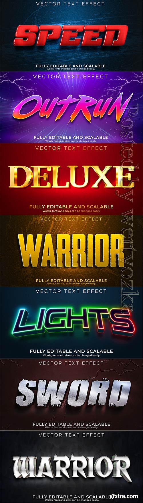 3d editable text style effect vector vol 373