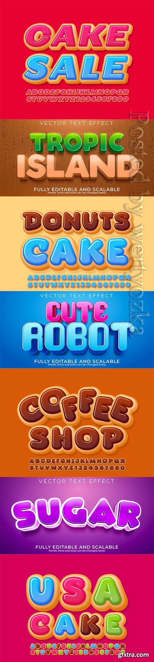 3d editable text style effect vector vol 371