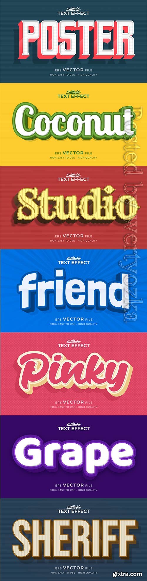 3d editable text style effect vector vol 366