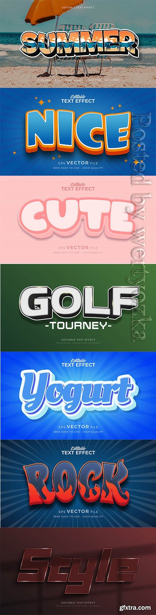 3d editable text style effect vector vol 368