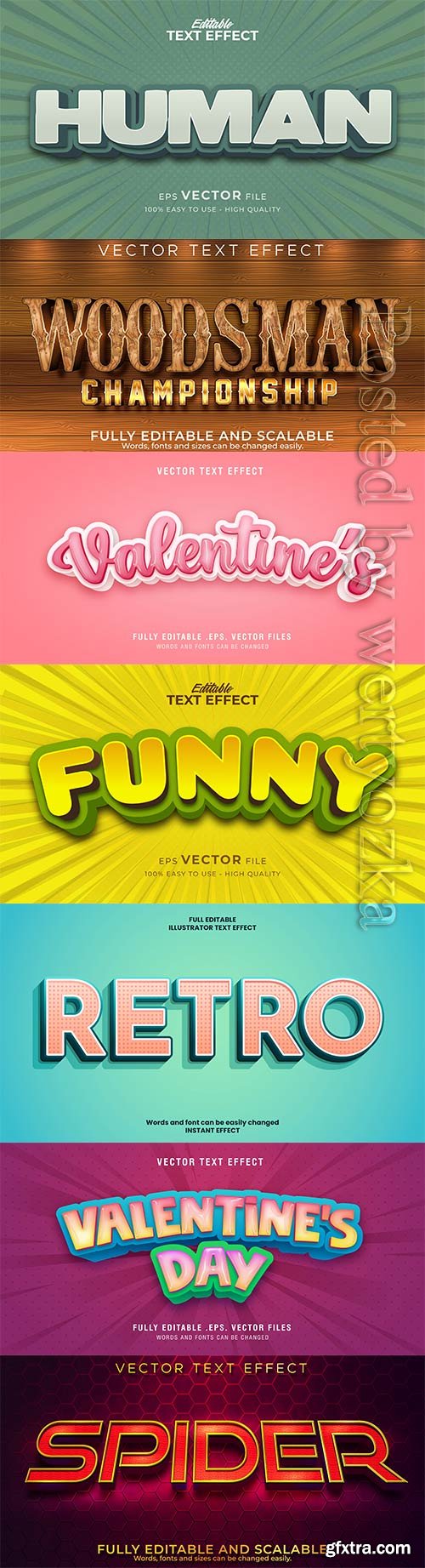 3d editable text style effect vector vol 376