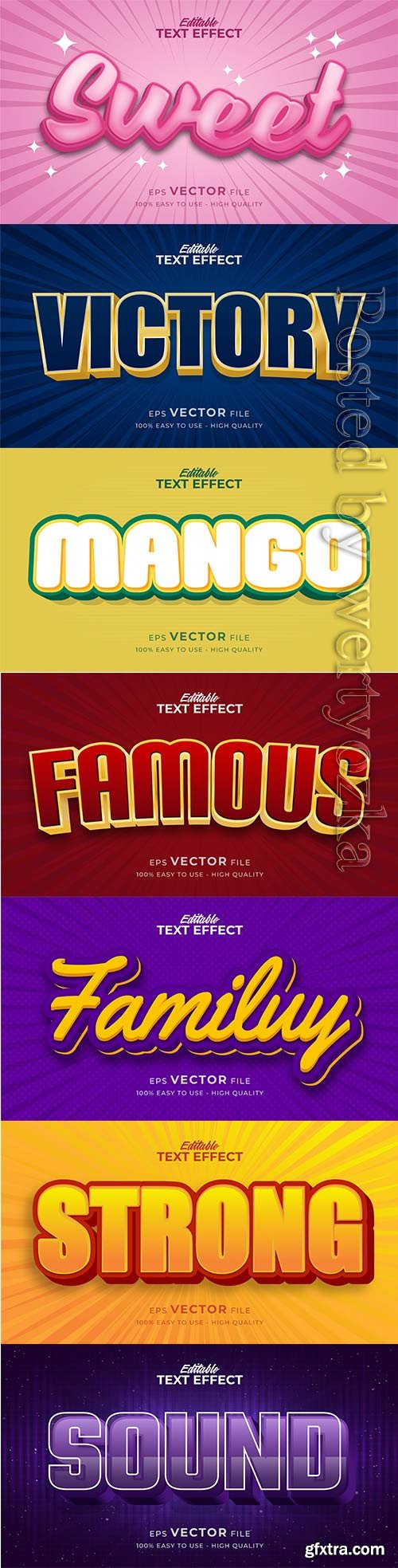 3d editable text style effect vector vol 367