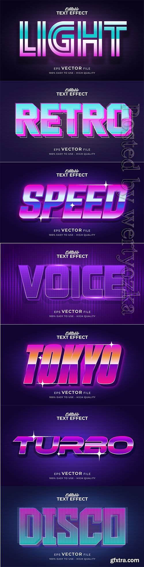 3d editable text style effect vector vol 359