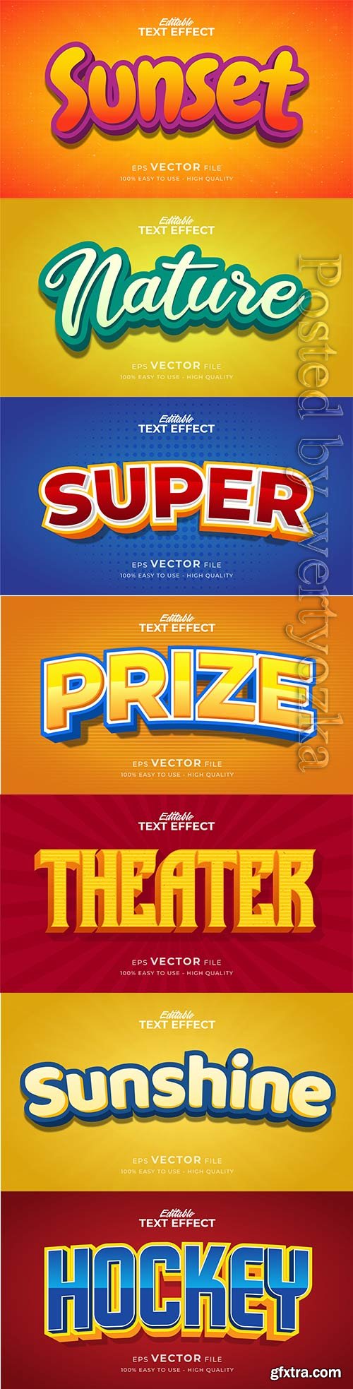 3d editable text style effect vector vol 360