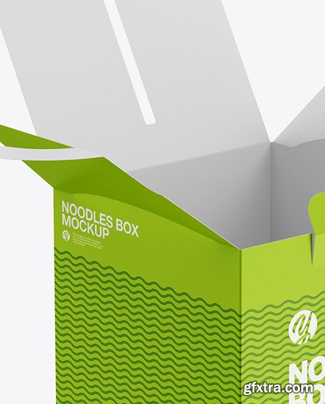 Opened Matte Noodles Box Mockup 82655