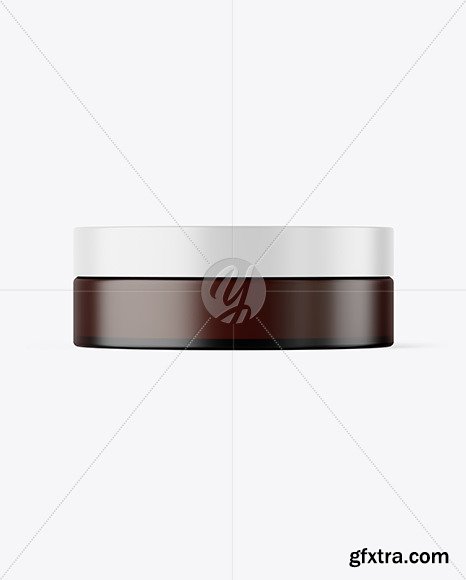 Frosted Amber Cosmetic Jar Mockup 83449