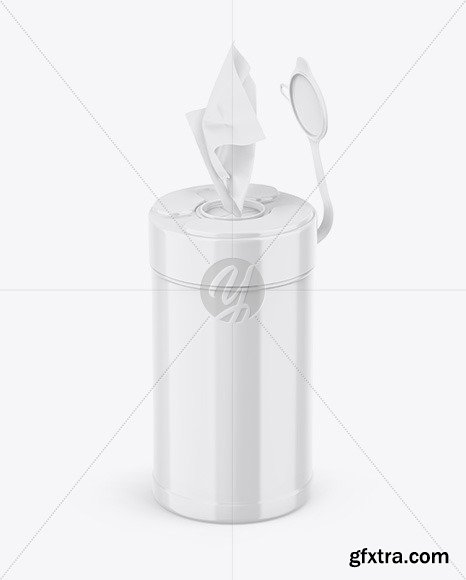 Glossy Wipes Jar Mockup 83207