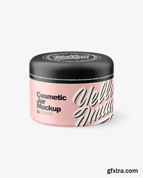 Matte Cosmetic Jar Mockup 82543