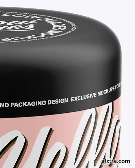 Matte Cosmetic Jar Mockup 82543